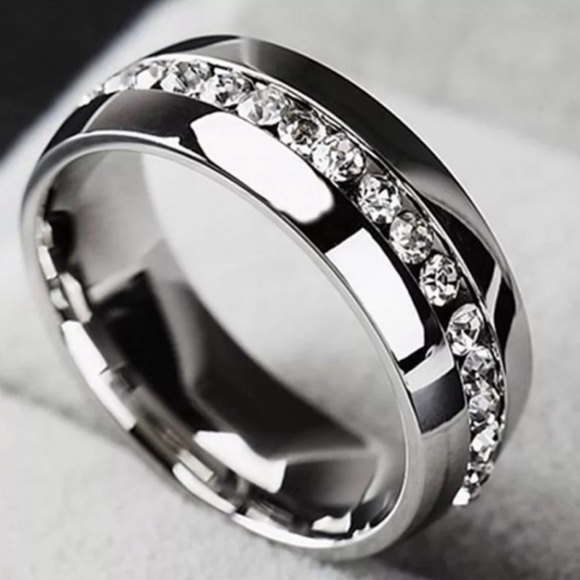 Jewelry - New Women's Men Diamond Stainless Steel Ring
